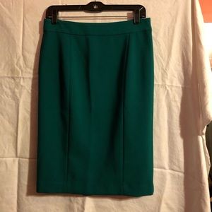Forest green pencil skirt